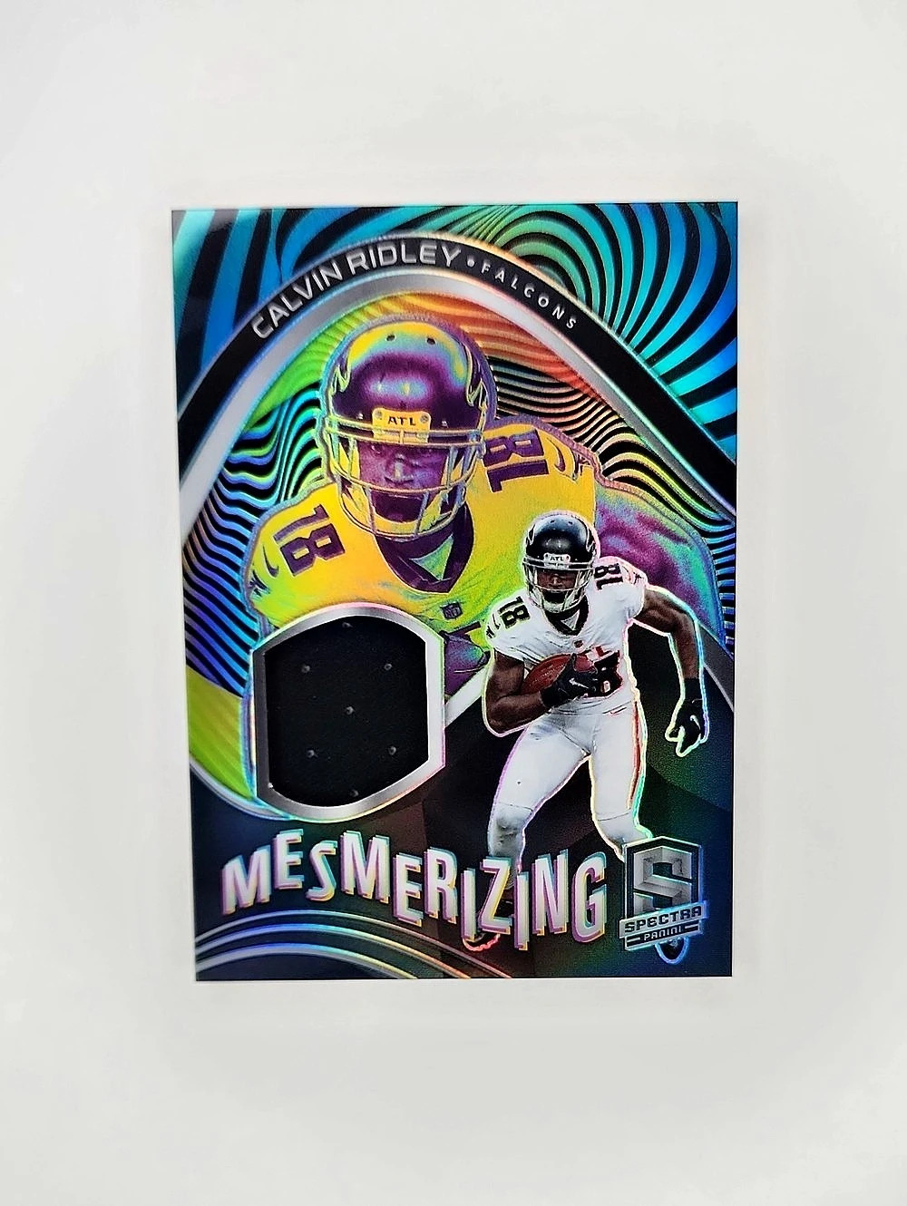 Calvin Ridley ~ 2021 Spectra  ~ Jersey Patch ~ Player Worn ~ Numbered 80/99